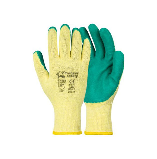 Picture of GLOVES YELLOW & GREEN SIZE 10 PINNACLE