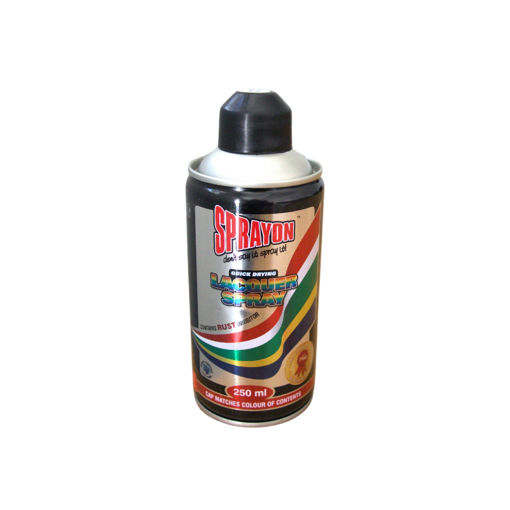 Picture of SPRAY PAINT STANDARD LACQUER SPRAY BLACK SATIN Q: 250ML SPRAYON