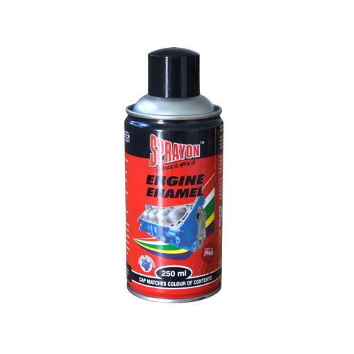 Picture of SPRAY PAINT ENGINE ENAMEL GLOSS BLACK Q: 250ML SPRAYON