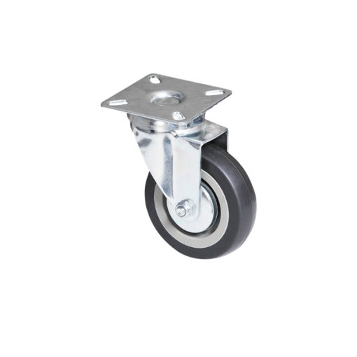 Picture of CASTOR WHEEL 50MM GREY RUBBER SWIVEL PLATE HILLALDAM