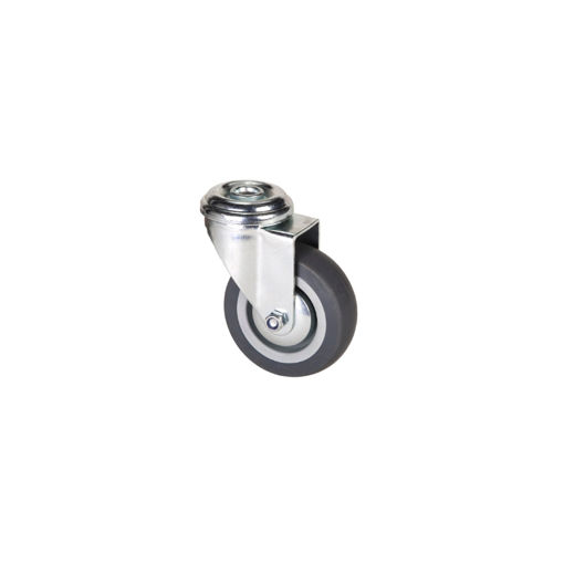 Picture of CASTOR WHEEL 100MM GREY RUBBER BOLT HOLE HILLALDAM