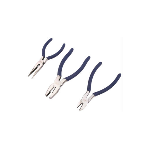 Picture of PLIERS SET: COMBINATION PLIERS 180MM, SIDE CUTTERS 150MM & LONG NOSE PLIERS 150MM Q:3 MATUS