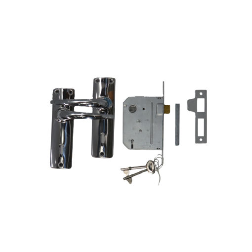 Picture of LOCKSET 3 LEVER WITH ECONO CHROME HANDLE DHD