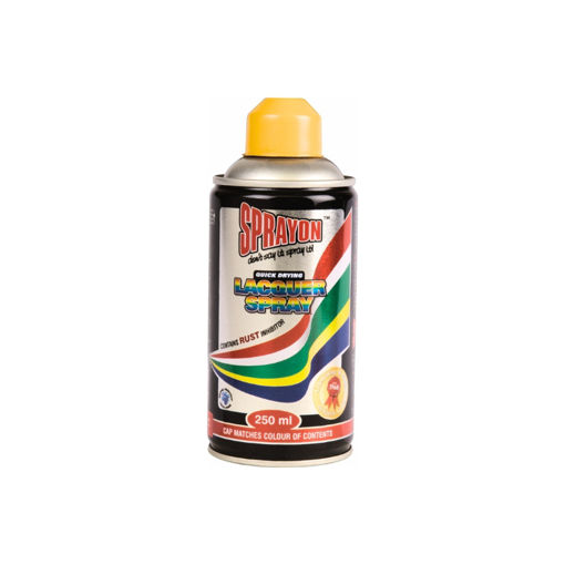 Picture of SPRAY PAINT STANDARD LACQUER SPRAY CATERPILLAR YELLOW Q: 250ML SPRAYON