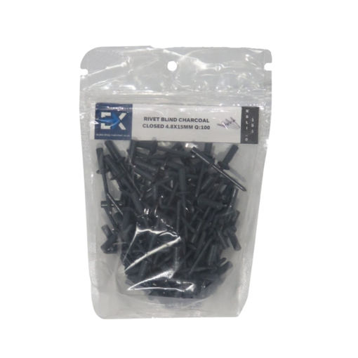 Picture of RIVET BLIND CHARCOAL CLOSED 4.8X15MM Q:100  