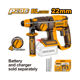 Picture of DRILL 20V PS CORDLESS ROTARY HAMMER BRUSHLESS WITH 3 DRILL BITS <(>&<)> 1 CHISEL BIT INGCO  