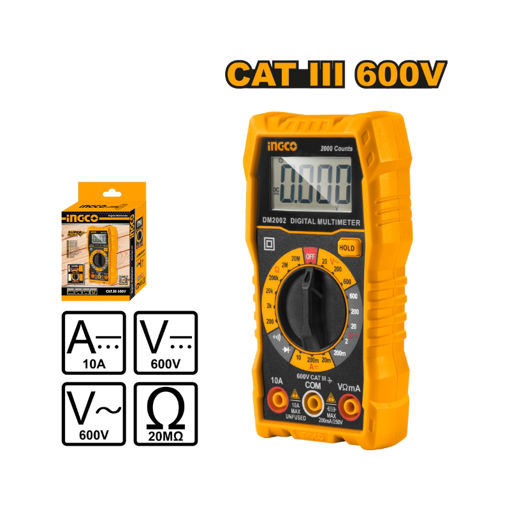 Picture of ELECTRICAL MULTIMETER DIGITAL AC/DC 600V INGCO 