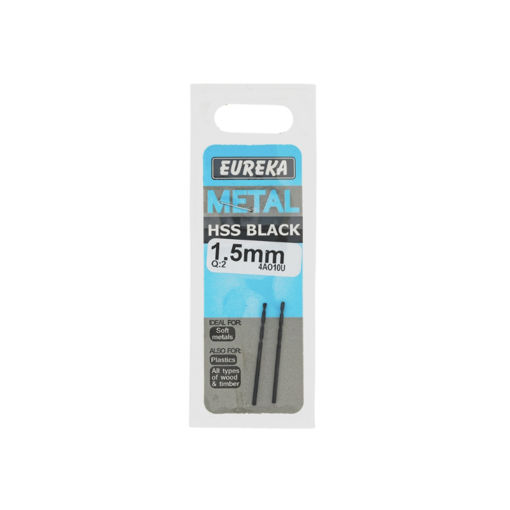 Picture of DRILL BIT HSS (HIGH SPEED STEEL) BLACK 1.5MM Q:2 EUREKA