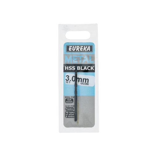 Picture of DRILL BIT HSS (HIGH SPEED STEEL) BLACK 3.0MM EUREKA