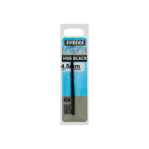 Picture of DRILL BIT HSS (HIGH SPEED STEEL) BLACK 4.5MM EUREKA