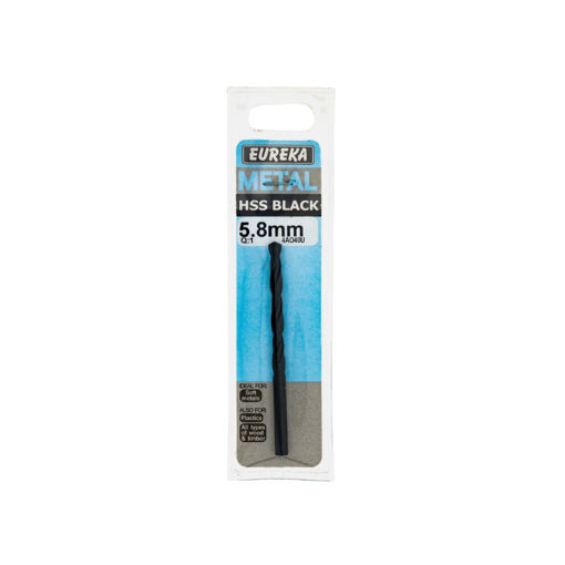 Picture of DRILL BIT HSS (HIGH SPEED STEEL) BLACK 5.8MM EUREKA
