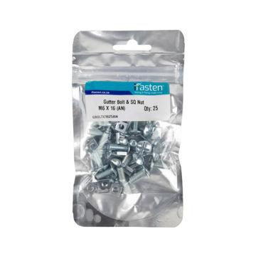 Picture of GUTTER BOLT & NUT 6X16MM Q:25 IFASTEN