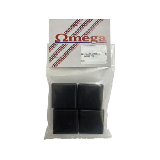 Picture of FERRULE SQUARE INSERT BLACK PVC 38MM Q:4