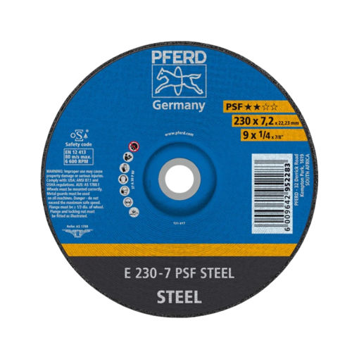 Picture of GRINDING DISC UNIVERSAL (PSF) 230X7.2X22.23MM PFERD