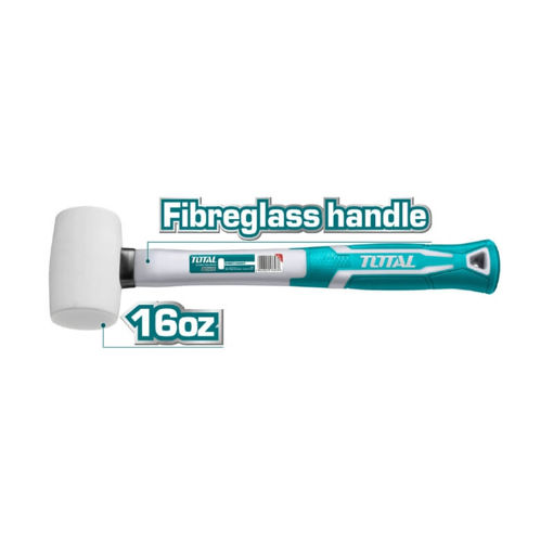 Picture of MALLET RUBBER WHITE 450G/16OZ WITH FIBREGLASS HANDLE