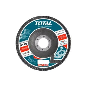 Picture of FLAPPING DISC 115X22MM 60 GRIT Q:10 TOTAL TOOLS