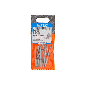 Picture of RIVET BLIND STAINLESS STEEL OPEN 304 4.0X15MM Q:10 EUREKA