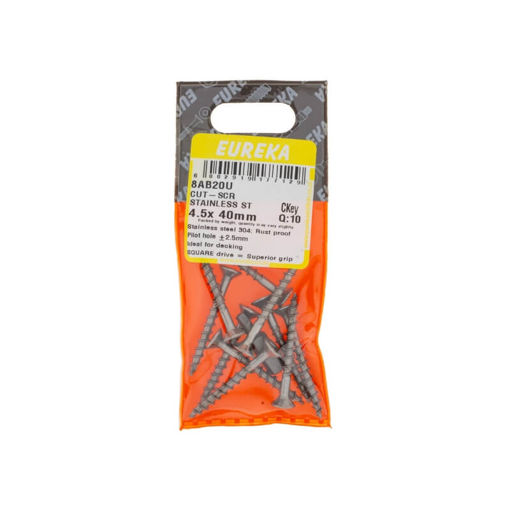 Picture of CUT-SCREW™ STAINLESS STEEL 4.5X40MM Q:10 EUREKA