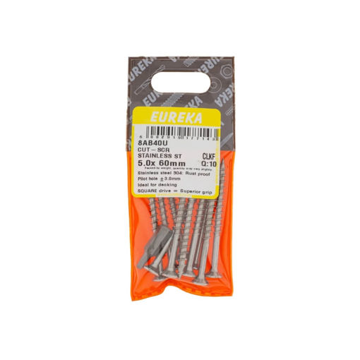 Picture of CUT-SCREW™ STAINLESS STEEL 5.0X60MM Q:10 EUREKA