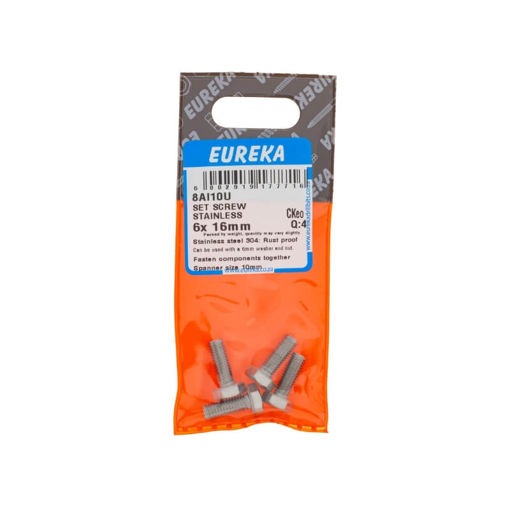 Picture of SET SCREW STAINLESS STEEL 6X16MM Q:4 EUREKA