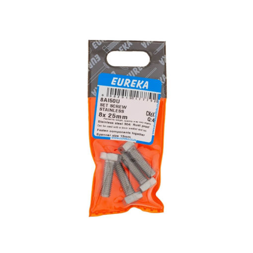 Picture of SET SCREW STAINLESS STEEL 8X25MM Q:4 EUREKA
