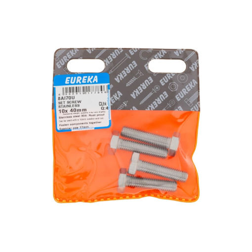 Picture of SET SCREW STAINLESS STEEL 10X40MM Q:4 EUREKA