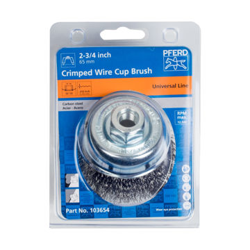 Picture of CUP BRUSH WIRE CRIMPED 65XM14 STEEL 0.3MM PFERD