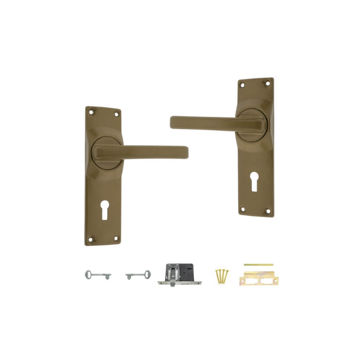 Picture of LOCKSET 2 LEVER PRE-PAINTED WITH ECONO GOLD HANDLE FORT KNOX
