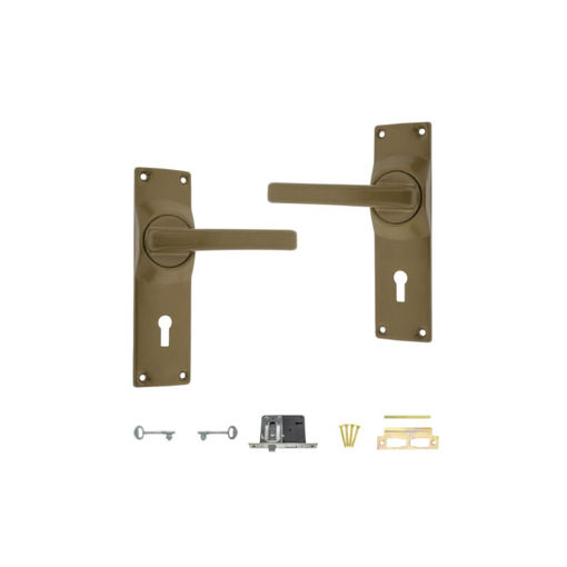 Picture of LOCKSET 2 LEVER PRE-PAINTED WITH ECONO GOLD HANDLE FORT KNOX