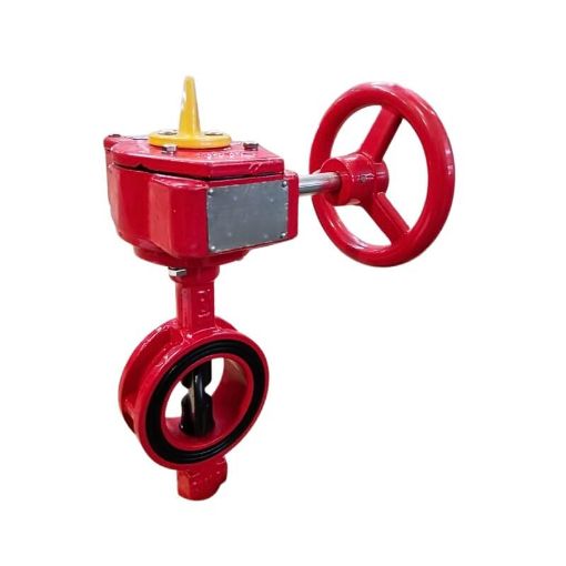 Picture of Butterfly Valve, UL listed, FM approved, PN16 DN80mm
Grooved End, Body material: Ductile iron,Disc-Ductile iron with EPDM
Encapsulated, Signal Gearbox Operated.

