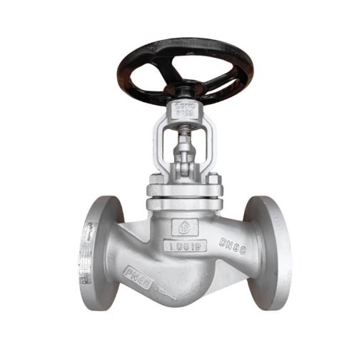 Picture of Globe valve,Natco,DIN3356,DN80mm,flanged BS4504 undrilled,
Rising spindle,bolted bonnet,PN40,carbon steel,
Handwheel operated