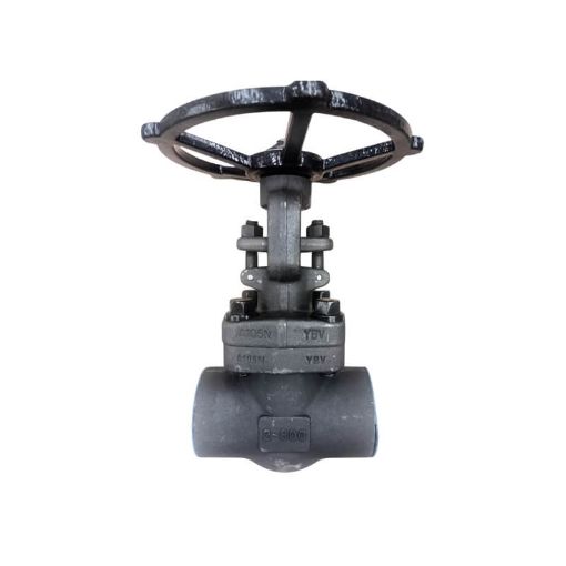 Picture of Gate valve,Natco,API602,standard bore,DN50mm, NPT Screwed Female x female,
rising spindle,bolted bonnet, class 800# rated,A105 forged steel,handwheel operated